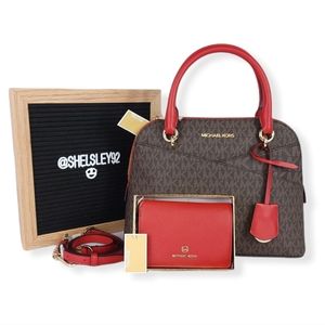 Michael Kors Jet Set Dome MD Satchel SET